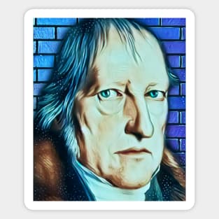 Georg Wilhelm Friedrich Hegel Abstract Portrait | Georg Wilhelm Friedrich Hegel Artwork 6 Magnet